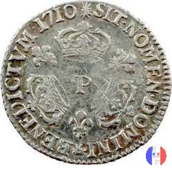 1/10 scudo alle tre corone 1710 (Dijon)