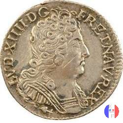 1/10 scudo alle tre corone 1711 (Besançon)