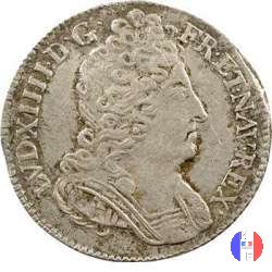 1/10 scudo alle tre corone 1715 (Poitiers)