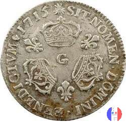 1/10 scudo alle tre corone 1715 (Poitiers)