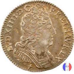 1/10 scudo alle tre corone 1715 (Montpellier)