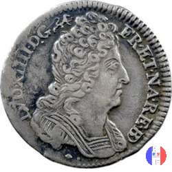 1/10 scudo di Béarn alle tre corone 1712 (Pau)