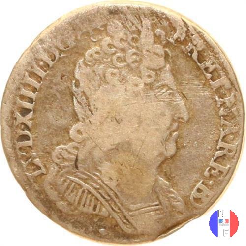 1/10 scudo di Béarn alle tre corone 1714 (Pau)