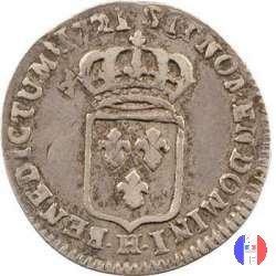 1/12 di scudo di Francia 1721 (La Rochelle)