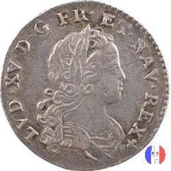 1/12 di scudo o 10 sols di Francia e Navarra 1719 (Paris)