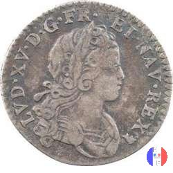 1/12 di scudo o 10 sols di Francia e Navarra 1719 (Orleans)