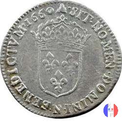 1/12 scudo al busto giovanile 1660 (Montpellier)