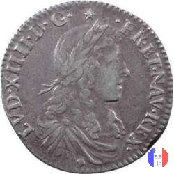 1/12 scudo al busto giovanile 1660 (Lyon)