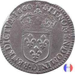 1/12 scudo al busto giovanile 1660 (Lyon)