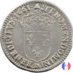 1/12 scudo al busto giovanile 1661 (Montpellier)