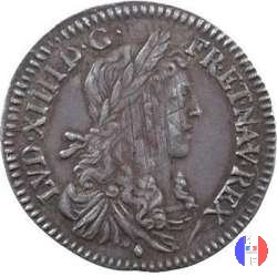 1/12 scudo al busto giovanile 1663 (Aix-en-provence)