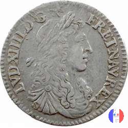 1/12 scudo al busto giovanile 1664 (Paris)