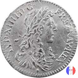 1/12 scudo al busto giovanile 1664 (Aix-en-provence)