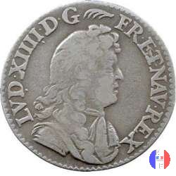 1/12 scudo alla cravatta 1681 (Paris)