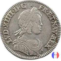 1/12 scudo alla "mèche courte" 1643 (Paris)