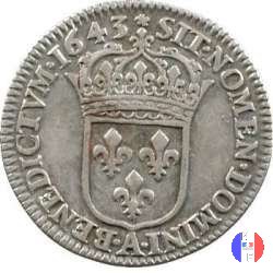 1/12 scudo alla "mèche courte" 1643 (Paris)