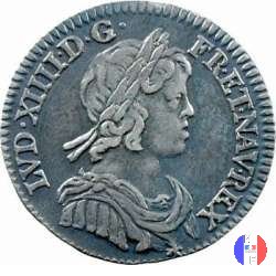 1/12 scudo alla "mèche courte" 1644 (Paris)