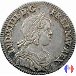 1/12 scudo alla "mèche courte" 1644 (Paris)