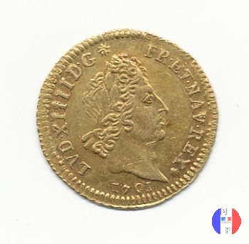 1/2 Luigi d'oro agli 8 L e alle insegne 1701 (Paris)