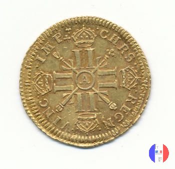 1/2 Luigi d'oro agli 8 L e alle insegne 1701 (Paris)