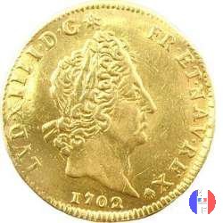 1/2 Luigi d'oro agli 8 L e alle insegne 1702 (Paris)