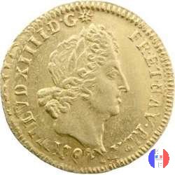 1/2 Luigi d'oro agli 8 L e alle insegne 1702 (Caen)