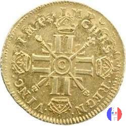 1/2 Luigi d'oro agli 8 L e alle insegne 1702 (Caen)