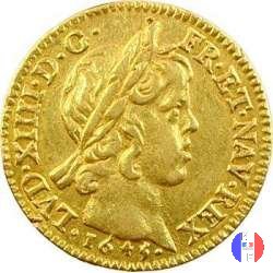 1/2 Luigi d'oro alla mèche courte 1645 (Paris)