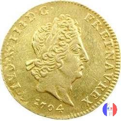 1/2 Luigi d'oro alle insegne 1704 (Paris)