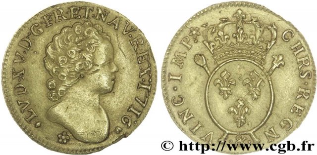 1/2 Luigi d'oro alle insegne 1716 (Aix-en-provence)