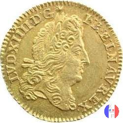 1/2 Luigi d'oro allo scudo 1691 (Bourges)