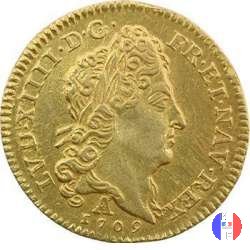 1/2 Luigi d'oro del sole 1709 (Paris)