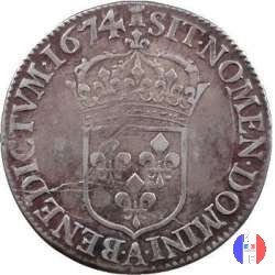 1/2 scudo alla cravatta 1674 (Paris)