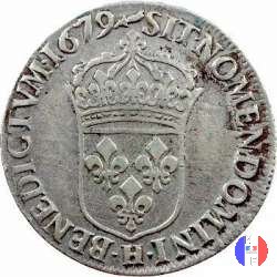 1/2 scudo alla cravatta 1679 (La Rochelle)