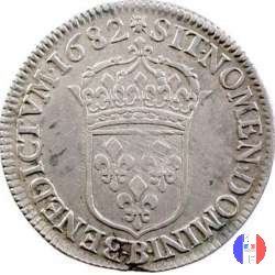 1/2 scudo alla cravatta 1682 (Rouen)