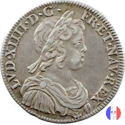 1/2 scudo alla "mèche courte" 1644 (Paris)