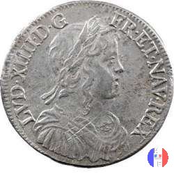 1/2 scudo mèche longue 1646-1651 1649 (Poitiers)