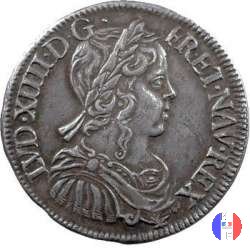 1/2 scudo mèche longue 1646-1651 1649 (La Rochelle)