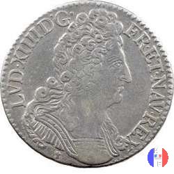 1/2 scudo alle 3 corone 1709 (Lyon)