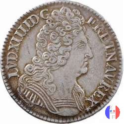 1/2 scudo alle 3 corone 1710 (Paris)