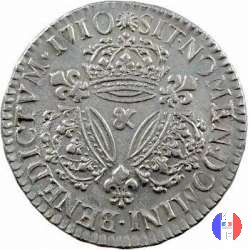 1/2 scudo alle 3 corone 1710 (Aix-en-provence)