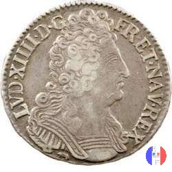 1/2 scudo alle 3 corone 1710 (Dijon)