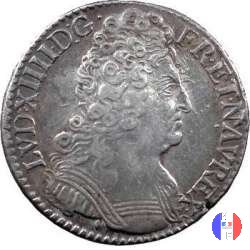 1/2 scudo alle 3 corone 1711 (Aix-en-provence)