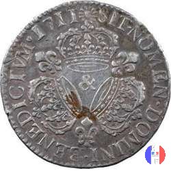 1/2 scudo alle 3 corone 1711 (Aix-en-provence)