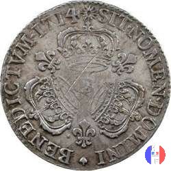 1/2 scudo alle 3 corone 1714 (Rouen)