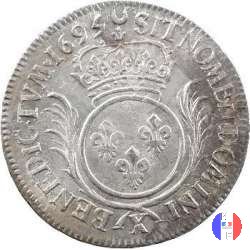 1/2 scudo aux Palmes dal 1693 al 1696 1695 (Amiens)