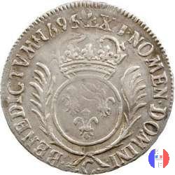 1/2 scudo aux Palmes dal 1693 al 1696 1695 (Caen)