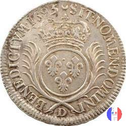 1/2 scudo aux Palmes dal 1693 al 1696 1695 (Lyon)