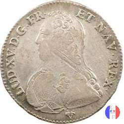 1/2 scudo "aux branches"dal 1730 al 1741 1736 (Poitiers)