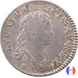 1/2 scudo detto "vertugadin" 1716 (Paris)